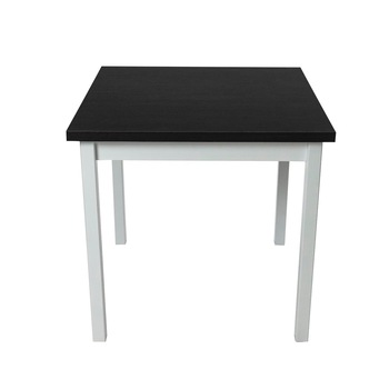 Masa living Max9 BW, alb/wenge, fixa 80x80x78 cm, lemn masiv de fag/pal Masa living Max9 BW, alb/wenge, fixa 80x80x78 cm, lemn masiv de fag/pal