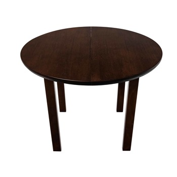 Masa living Poli1 O, orzech, extensibila 100/130 cm, lemn masiv de fag/pal Masa living Poli1 O, orzech, extensibila 100/130 cm, lemn masiv de fag/pal