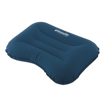 Perna gonflabila Pinguin, 37.5x27x8.5cm, impachetat ⌀6x9cm, 85g, albastru Perna gonflabila Pinguin, 37.5x27x8.5cm, impachetat ⌀6x9cm, 85g, albastru