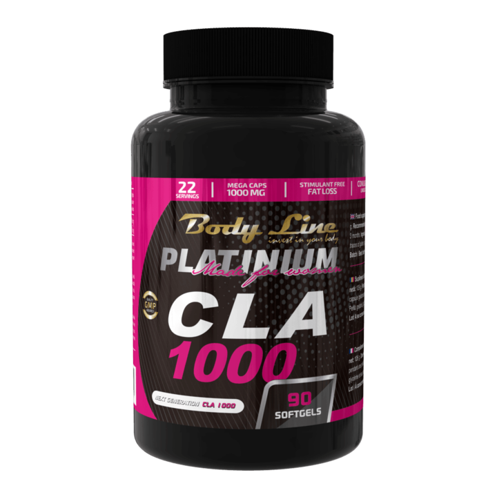 Supliment alimentar - Platinium CLA 1000 – slabire rapida pentru femei, 90 capsule, Acid Linoleic Conjugat