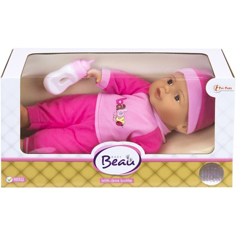 Bebe 30 cm, cu sticla, roz