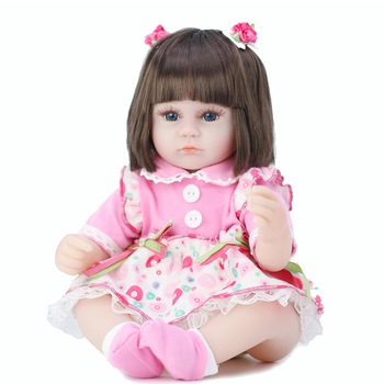 Papusa bebelus Reborn, Meco, 42 cm, Roz Papusa bebelus Reborn, Meco, 42 cm, Roz