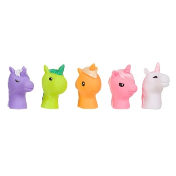 Set Marionete pentru degete, Zola®,5 bucati, model unicorn Set Marionete pentru degete, Zola®,5 bucati, model unicorn