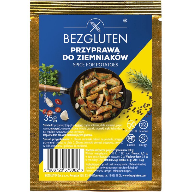 Condiment fara gluten pentru cartofi, Bezgluten, 35 g