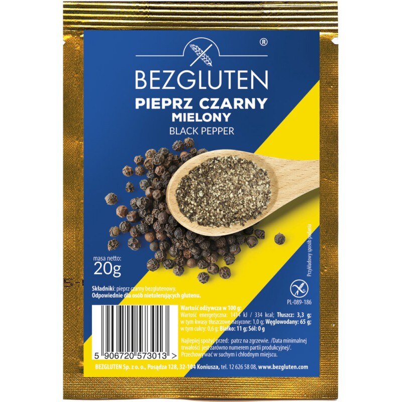 Piper fara gluten, Bezgluten, 20 g