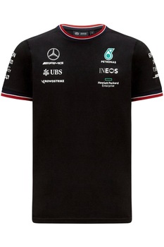 Tricou Mercedes AMG Petronas F1, Bumbac, Negru, S