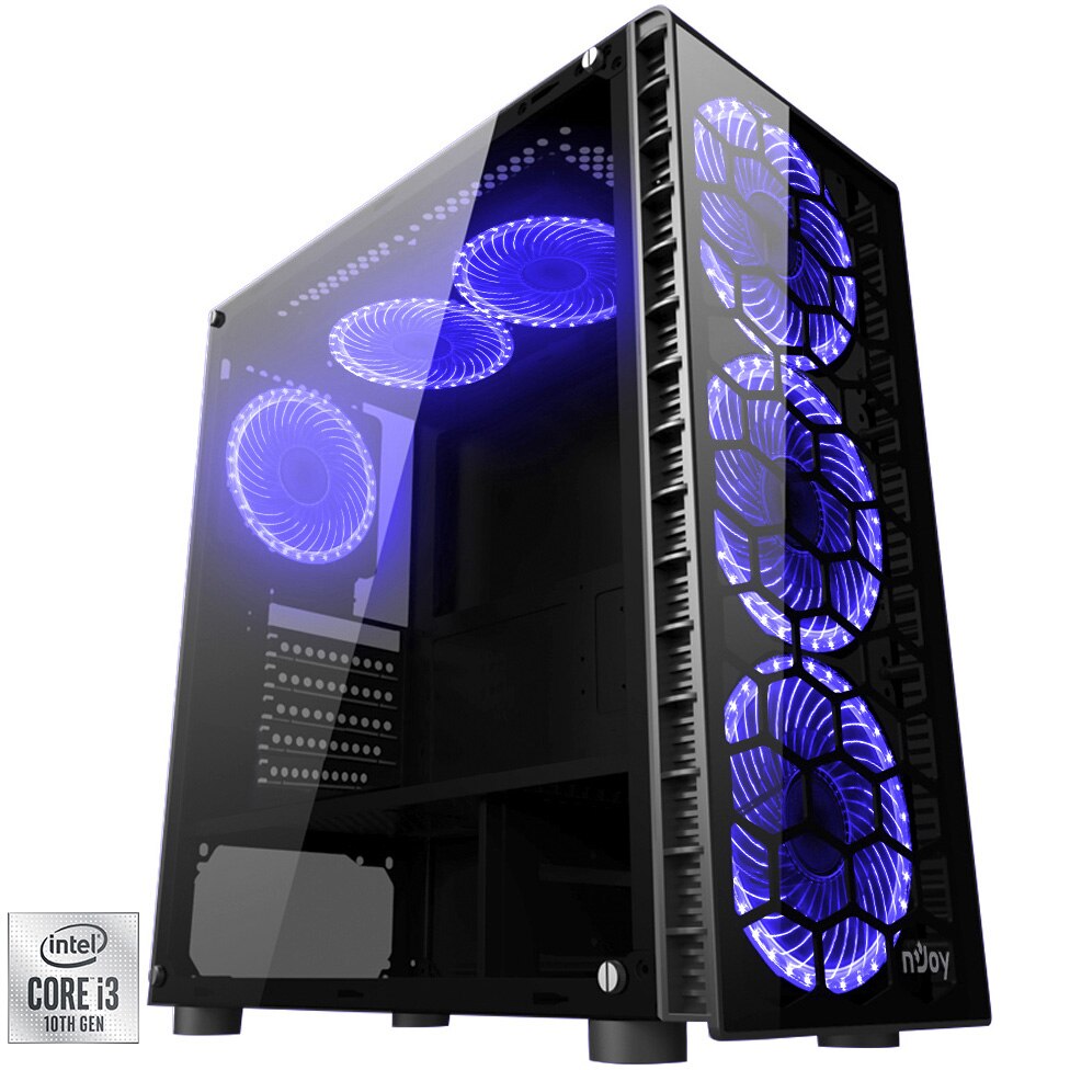 Sistem Desktop PC Gaming Serioux cu procesor Intel® Core™ i3-10100F pana la 4.30GHz, 16GB DDR4, 512GB SSD M.2 PCIe, GeForce® GTX 1660 6GB GDDR5, No OS