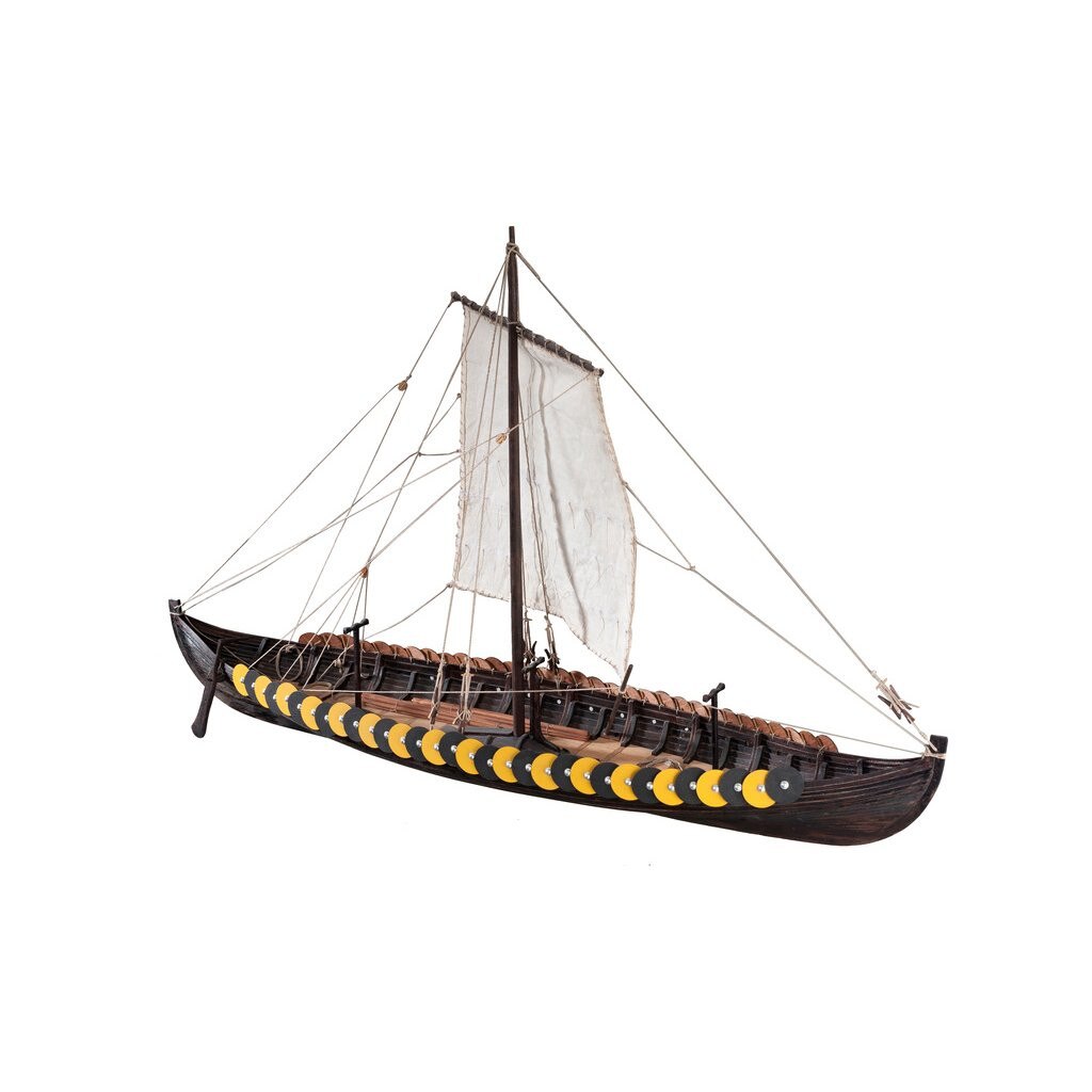 Kit de construit barca din lemn cu panze Viking Gokstad 1:35