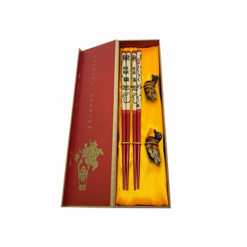 Set 2 betisoare chinezesti profesionale, Bambus, Atelier, Alb/Rosu, 23cm Set 2 betisoare chinezesti profesionale, Bambus, Atelier, Alb/Rosu, 23cm