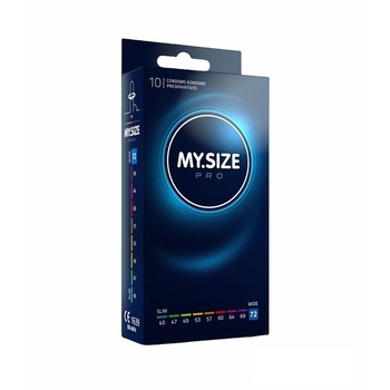 Prezervative premium My Size PRO, subtiri si rezistente, marime 72mm, 1 cutie x 10 buc Prezervative premium My Size PRO, subtiri si rezistente, marime 72mm, 1 cutie x 10 buc