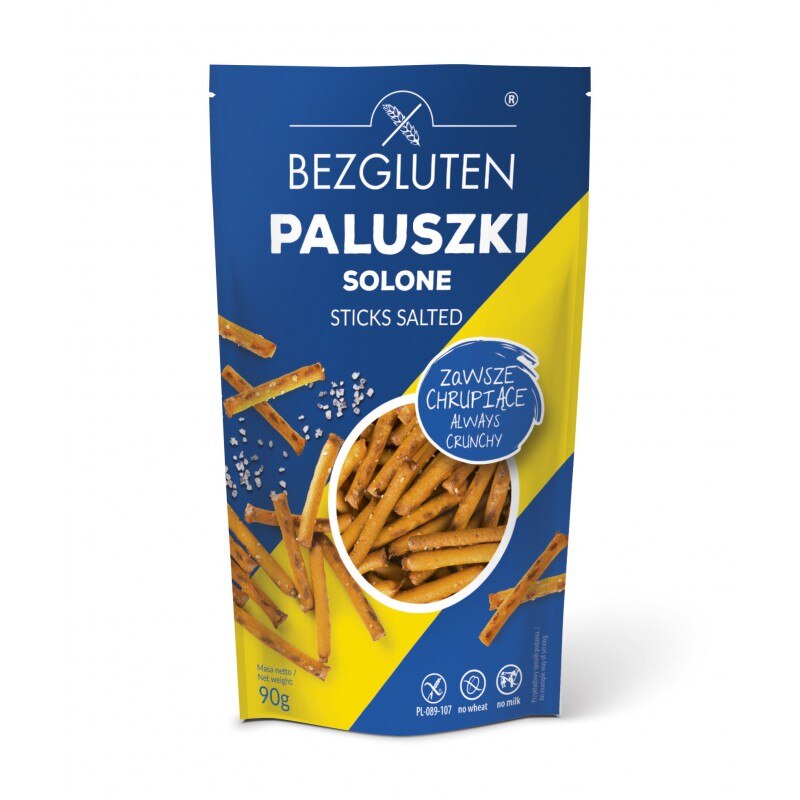 Sticks-uri fara gluten cu sare, Bezgluten, 90 g