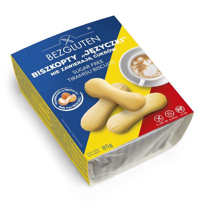 Piscoturi fara gluten, fara adaos de zahar, Bezgluten, 85 g