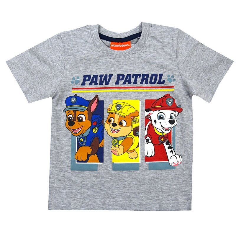 Tricou baieti, Chase, Rubble si Marshall, gri