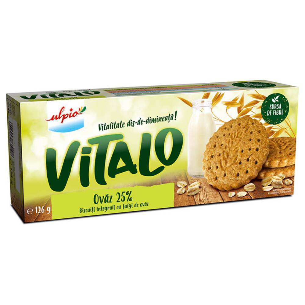 Biscuiti cu Ovaz Ulpio Vitalo, 126 g