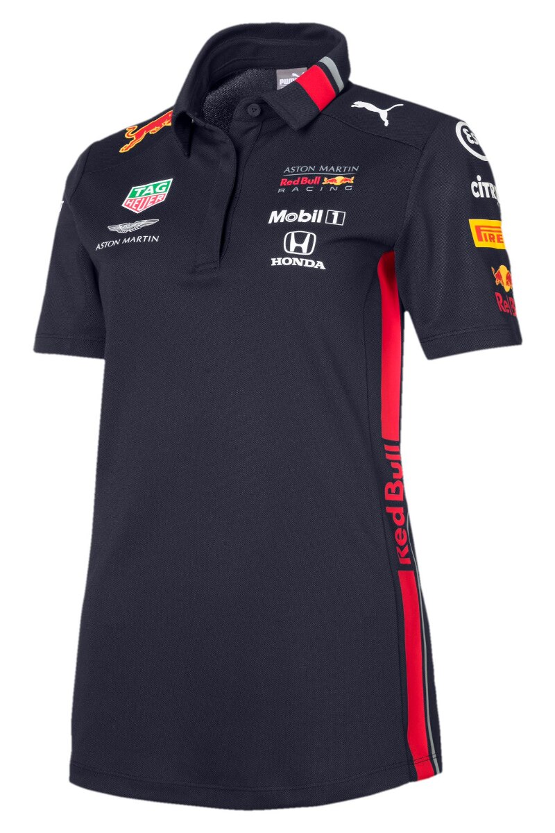Tricou polo pentru femei Aston Martin Red Bull Racing, Poliester, Multicolor, L