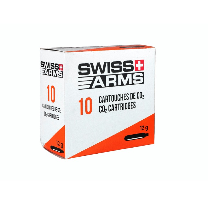Capsule CO2 Airsoft 12 g, 10 bucati, Swiss Arms