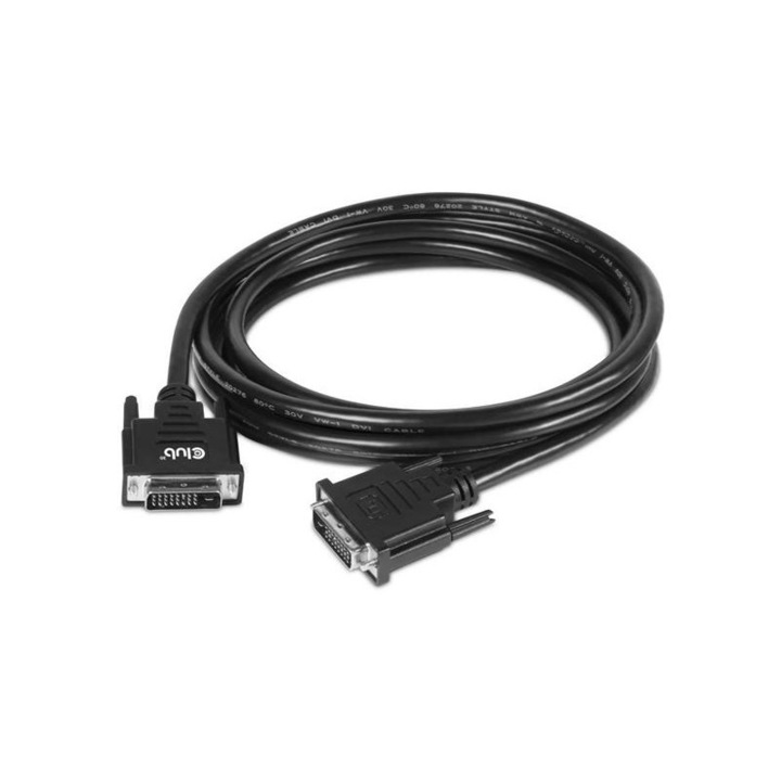 Cablu bidirectional, Club3D, DVI-D, 3 m, Negru