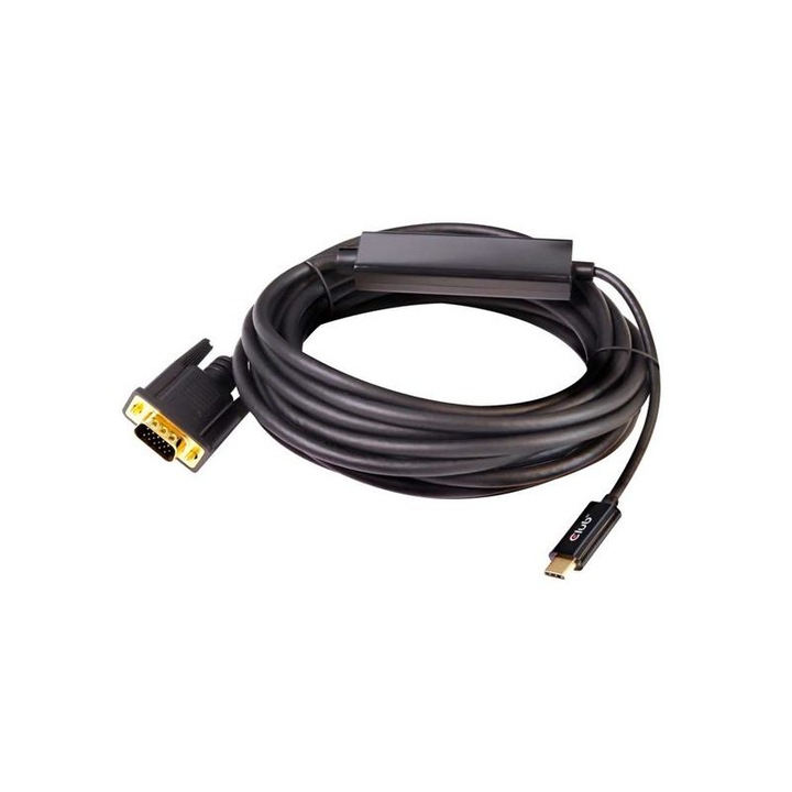 Cablu USB, CLUB3D, 5 m, Negru