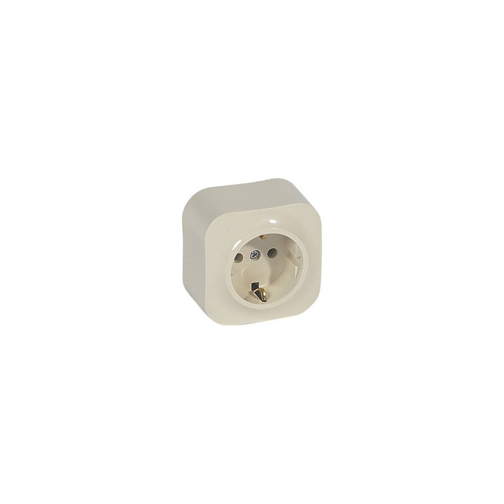 Стенен контакт Legrand Forix със защита от деца, IP20, бежов