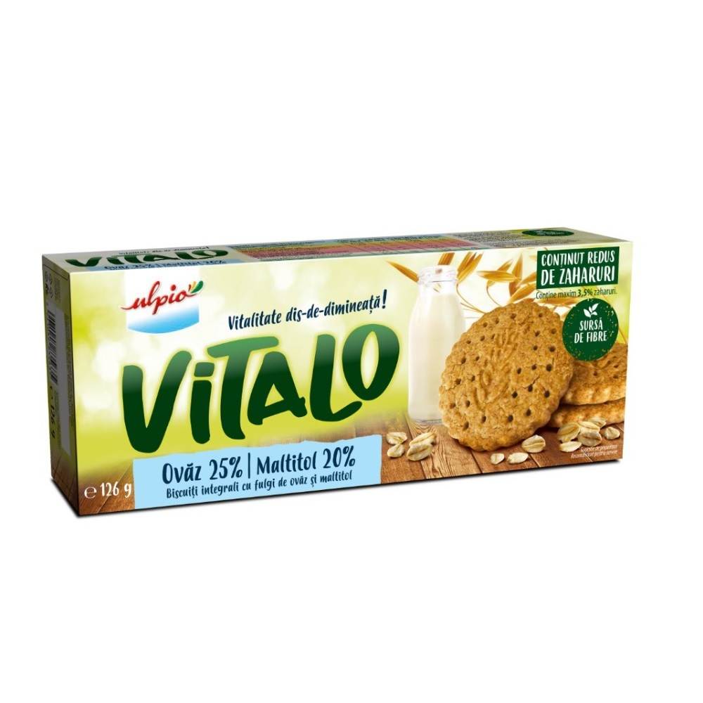 Biscuiti cu Ovaz si Indulcitor Ulpio Vitalo, 126 g