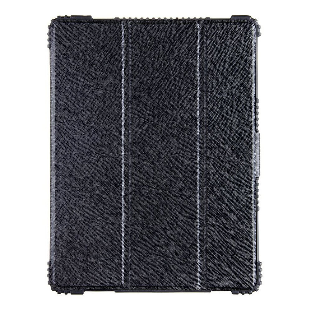 Husa si suport din piele artificiala rezistenta la socuri pentru iPad 8 (2020), iPad 7 (2019), Tactical Riot Shield, negru