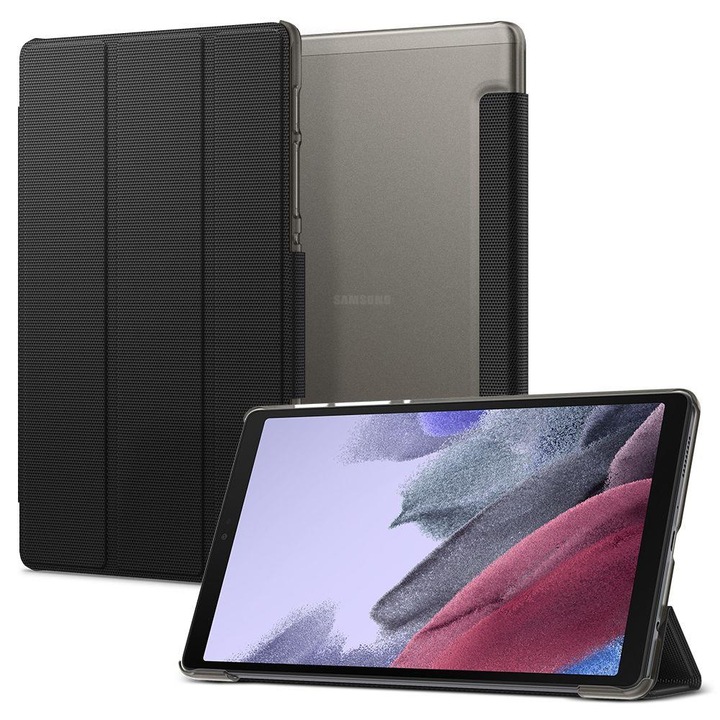 Samsung Galaxy Tab A7 Lite (T220/T225) Spigen Liquid Air Folio ütésálló tablet tok, Fekete
