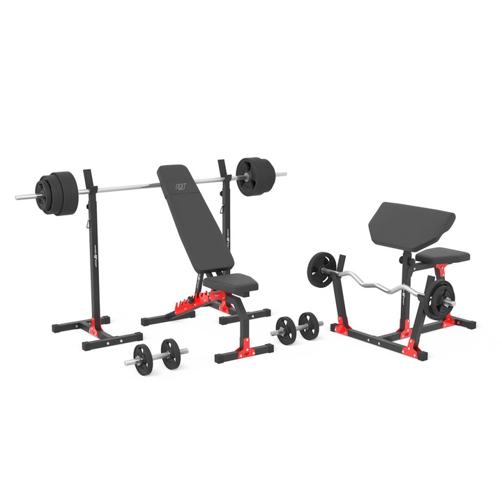 Set aparat multifunctional MH9, Marbo Sport, 113kg, Negru/Rosu