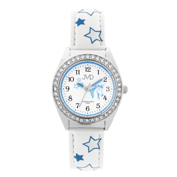 Ceas pentru copii JVD J7117.8, Plastic, 5 ATM, Alb Ceas pentru copii JVD J7117.8, Plastic, 5 ATM, Alb