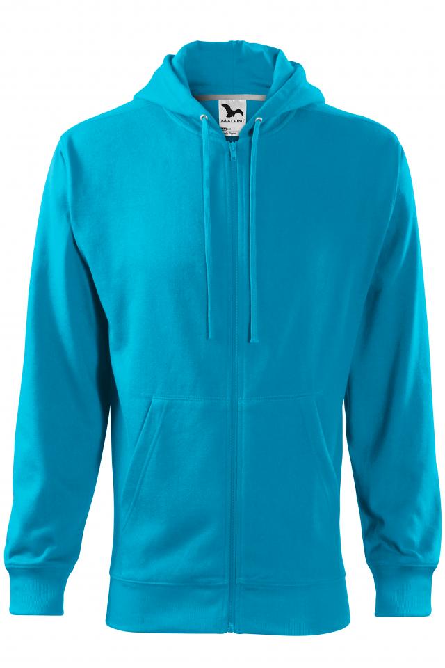 Hanorac pentru barbati Trendy Zipper, Turcoaz