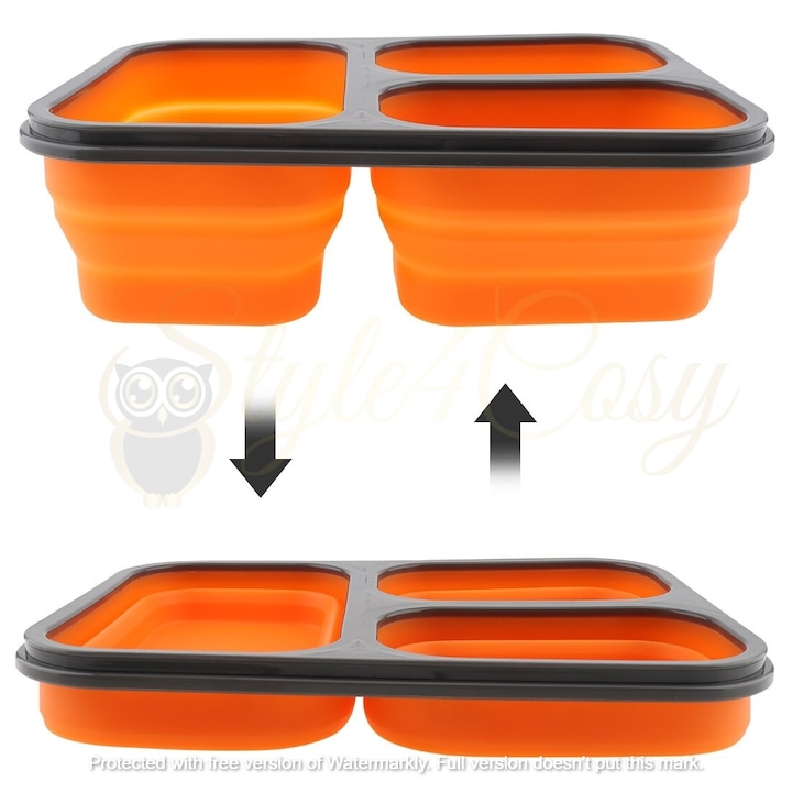 Clip & Close Tray szilikon összecsukható villa kanál, hossza 24 cm, narancssárga