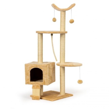 Ansamblu de joaca pentru pisici, 3 etaje, baza stabila din MDF, stalpi infasurati in sisal, 120 x 39.5 cm Ansamblu de joaca pentru pisici, 3 etaje, baza stabila din MDF, stalpi infasurati in sisal, 120 x 39.5 cm