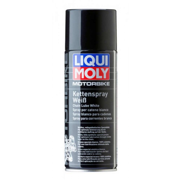 Spray Alb Lubrifiere Lant Motociclete Liqui Moly, 400ml