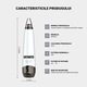 Aspirator facial Lila Care, ingrijire ten, indepartarea punctelor negre, minimizarea porilor, putere de aspirare mare, 6 capete inlocuibile, 3 nivele de rezistenta, ecran HD LED, portabil, negru alb si gri