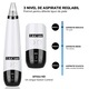 Aspirator facial Lila Care, ingrijire ten, indepartarea punctelor negre, minimizarea porilor, putere de aspirare mare, 6 capete inlocuibile, 3 nivele de rezistenta, ecran HD LED, portabil, negru alb si gri