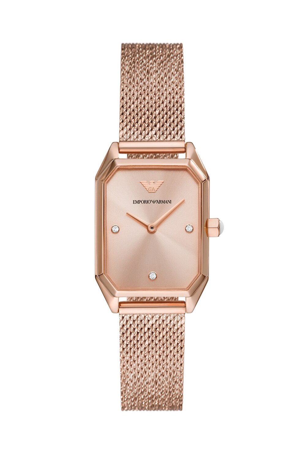 Emporio Armani, Ceas quartz din otel inoxidabil, Auriu rose