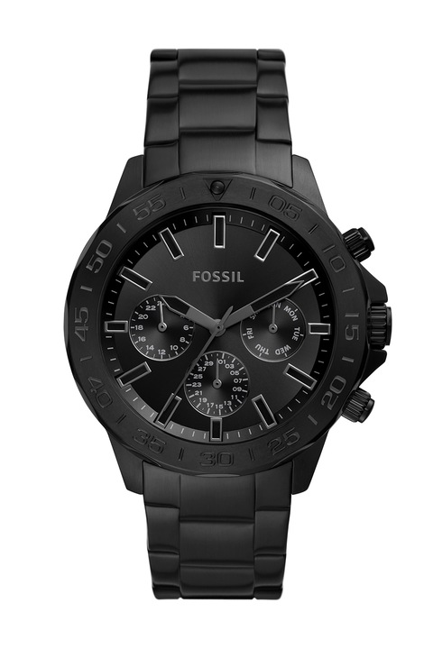 Fossil, Мултифункционален часовник от инокс, Черен