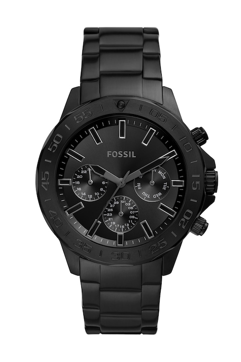 Fossil, Мултифункционален часовник от инокс, Черен