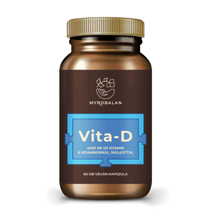 Vita-D 4000 NE D3 vitamin K1+K2 vitaminokkal és shilajittal, 60db