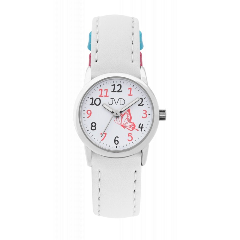 Ceas pentru copii JVD J7198.1, Plastic, 5 ATM, Alb