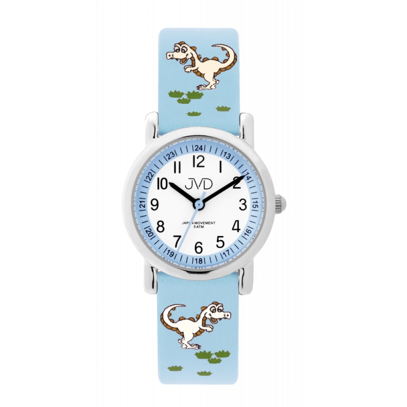 Ceas pentru copii JVD J7199.2, Plastic, 5 ATM, Albastru