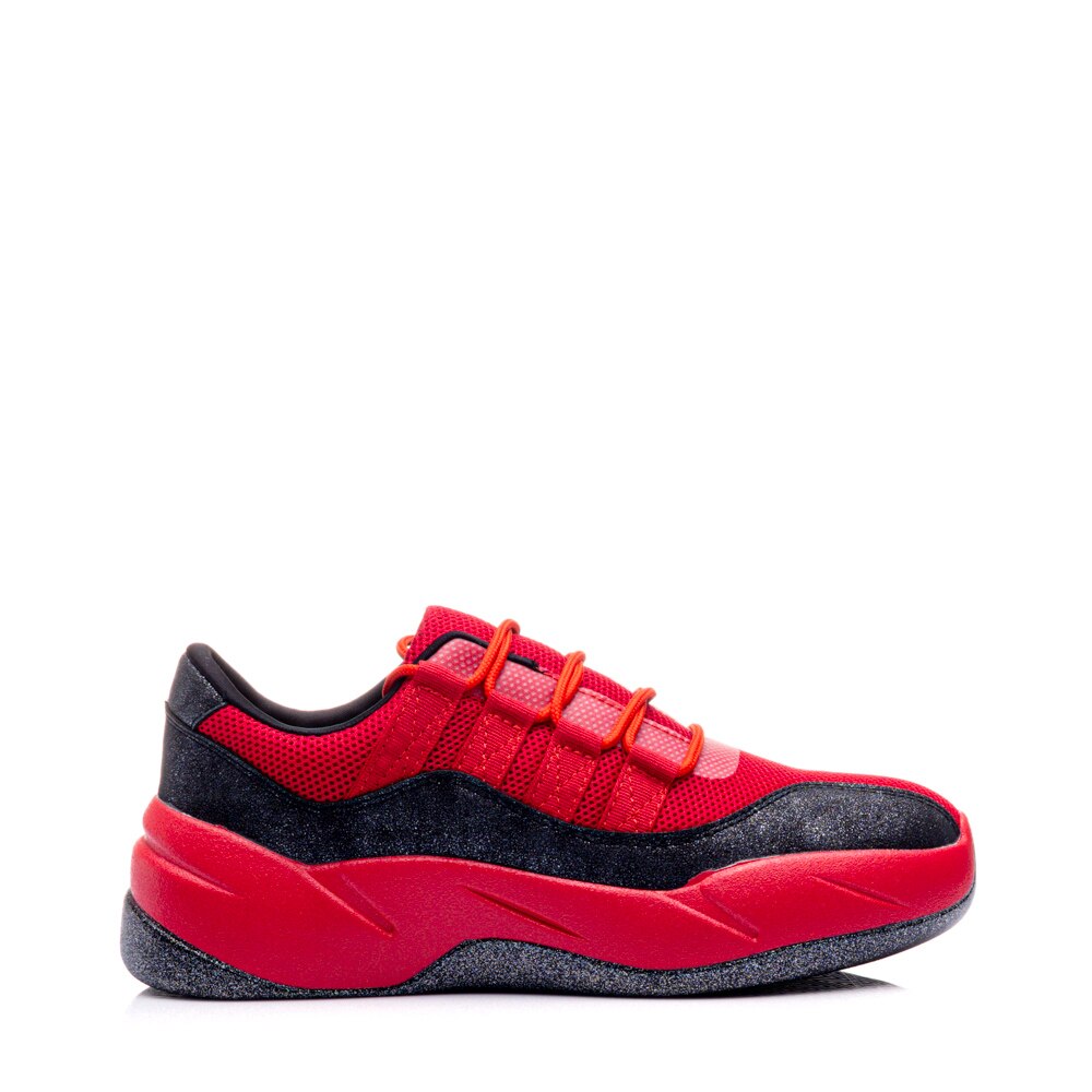 Pantofi sport dama Noor rosu/negru, Negru