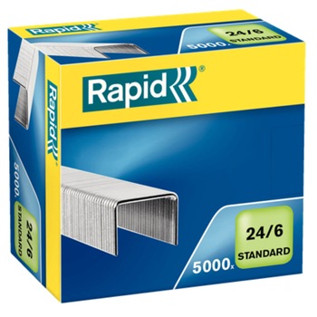 Capse 24/6 Rapid Standard, 5000 Buc/Set, Capacitate 20 Coli Capse 24/6 Rapid Standard, 5000 Buc/Set, Capacitate 20 Coli