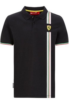 Scuderia Ferrari F1 Italian Flag negru, 100% bumbac, Negru Scuderia Ferrari F1 Italian Flag negru, 100% bumbac, Negru