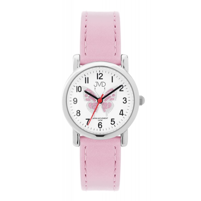 Ceas pentru copii JVD J7199.4, Plastic, 5 ATM, Roz