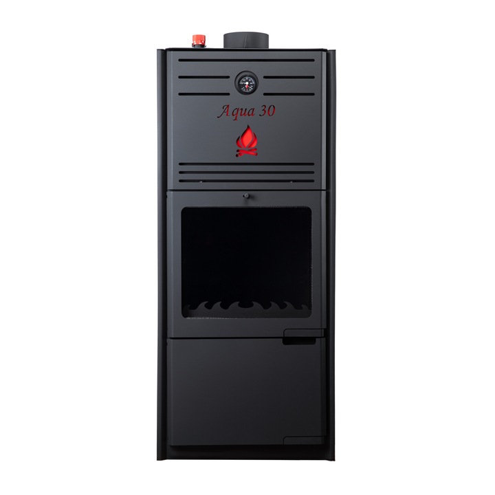 Termosemineu tip centrala Aqua Premium 30 kW, cu regulator tiraj, FM