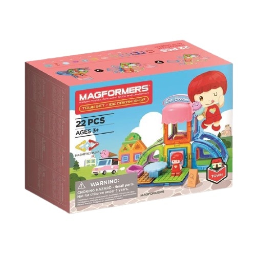 Set de constructie Magformers Town Ice Cream 22 de Piese