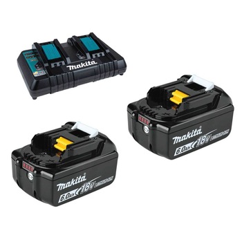 Pachet 2 acumulatori Makita BL1860 18V, 6Ah si incarcator dublu Makita DC18RD Pachet 2 acumulatori Makita BL1860 18V, 6Ah si incarcator dublu Makita DC18RD