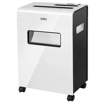 Distrugator de Documente Deli 9903 Cross Cut 3x25, Nivel Securitate 4, 12 Coli Distrugator de Documente Deli 9903 Cross Cut 3x25, Nivel Securitate 4, 12 Coli