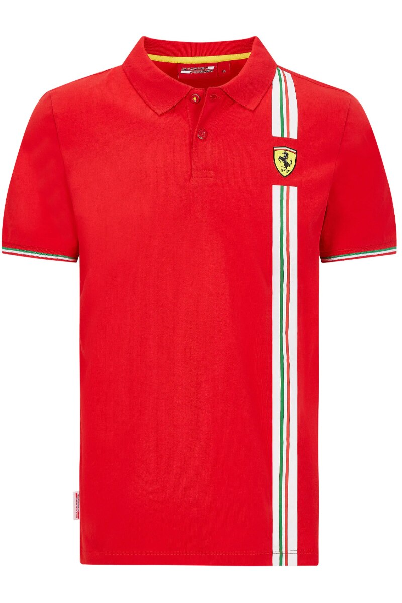 Scuderia Ferrari F1 Italian Flag rosu, 100% bumbac, Rosu