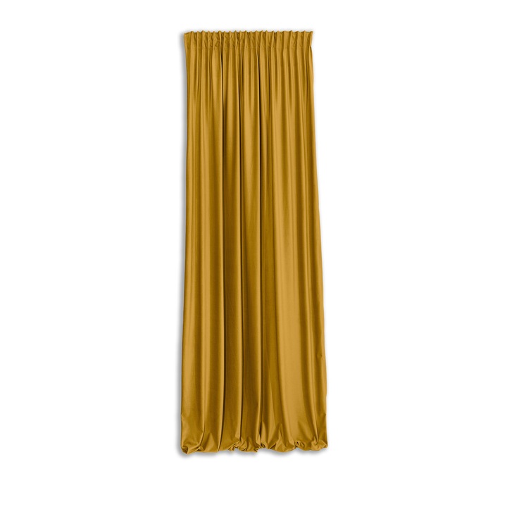 Draperie Catifea Mustar, Decolis, 1 buc, 150x250cm